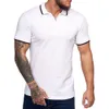 Polos Masculinos ZOGAA Fashion Masculino Polo Lapel Summer T-shirt Masculino Punho Color Blocking Tops Manga Curta S-2XL Business Casual Tshirt 230615