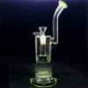 Glass Bong Hookah Tree Water Pipe med 1 gren Perc14mm -kontakt rakt igenom 332