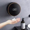 Liquid Soap Dispenser Wall Mounted Automatic Liquid Soap Dispenser LED Temperature Display USB Rechargeable Touchless Infrared Sensor Foam Machine 230614