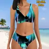 Swimwear femminile 2023 Design Design Stampa a due pezzi Set da bagno Abito da nuoto Vintage Bathing Summer High Waist Swimsuit Bikini