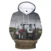 Men's Hoodies 2023 Car Tractor 3D Print Hoodie Sweatshirts Men Women Fashion Casual Funny Pullover Unisex Streetwear Oversized