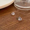 Choker Fashion Shiny Heart Corlece Circon Pendant Transparent Rishing Line Невидимые женские ювелирные ювелирные изделия хут