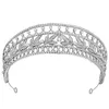 Lüks Gelin Saç Taç Başlıkları Şerit Rhinestone Yaprak Tiaras Crystal Womens Pageant Hearwear Düğün Yahudi Gelin