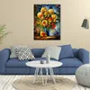 City Life Flowers Canvas Art Flowers of Happiness Hand Painted Kinfe Painting for Hotel Wall Modern