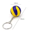 Модные модные кожаные волейбольные брелоки Mini PVC Car Key Chaue Ball Toy Holder Ring для мужчин Женские аксессуары