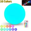 Trädgårdsdekorationer LED Solar Ball Light Swimming Pool Remote Control Outdoor Garden Decor Lamp Uppblåsbar PVC Balloon Remote Control LED Ball 230614