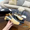 2023-Fashion Slingbacks Mouse heel Sexy Lady Pumps Cow Suede Leather Womens Wedding Dress Shoes Suede effect calfskin grosgrain and metal Black and light gray