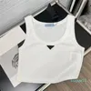 2023-Women's Designer Tank Top Cotton Blend T Shirts Yoga Suit Sticked Fitness Sports Cultivate One's Moral Character Mini Femme Croped Medium Längd