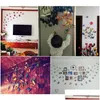 Stickers Muraux 12 Pcs 3D Papillon Autocollant Pvc Simation Stéréoscopique Mural Réfrigérateur Aimant Art Decal Chambre D'enfant Décor À La Maison Drop Delivery Ga Dh3Hl