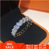 Bague en argent véritable couleur princesse coupe AAAAA cubique zircone éternité bagues de fiançailles de mariage pour les femmes bijoux de doigt