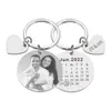 Key Rings Personalized Calendar Keychains Hand Carved Calendar Keyrings Gift for Boyfriend Girlfriend Private Custom Keychain Drop 230614