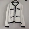 Women's Knits Women Sweater Autumn And Winter Light Luxury Black White Classic Comfortable Warm Cashmere Cardigan