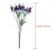 Decoratieve Bloemen 10 Hoofden Romantische Provence Lavendel Zijde Kunstmatige Paarse Boeket Voor DIY Thuis Bruiloft Decoratie Plastic Nep