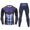 Men's Tracksuits Compression Men's Sports Suit Quick-drying Running 3D Printed High-quality Jogging Training Fitness Sportswear