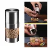 Manual Pepper Mills Salt Shakers One-handed Pepper Grinder Stainless Steel Spice Sauce Grinders 515Q