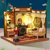 건축물/DIY 하우스 DIY Dollhouse Kit 3D 미니 하우스 가구 룸 박스 목재 모델 장난감 성인 아이 생일 수제 선물 선물 판매 230614