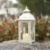 Candle Holders Vintage Metal Holder Lantern Hanging White Lanterns With Glass For Living Room Garden Patio Parties Home Decor