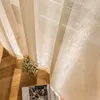 カーテンノスタルジアスパークリングフレンチスタイルのチュールカーテンリビングルームブライトストリーマーボイルシアーカーテンホーム装飾カスタマイズ230615