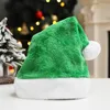 Berets Erwachsene Big Ball Plüsch Reine Farbe Santa Hut Für Frauen Persönlichkeit Weihnachten Hüte Beanie Bankett Party Dekor Weihnachten Dekoration