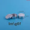 10ml Mini Lip Balm Containers Cream Jar Box Aluminum Makeup Tool Metal Cans Nail Derocation Crafts Pot Tin Can 50pcs/lothigh quantty Nlkmu