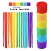 Parti Dekorasyonu 6pcs Gökkuşağı Parti Zemin 45CMX25M Crepe Paper Salları Parti Arka Plan Perde Bebek Duş Doğum Günü Parti Süslemeleri 230615