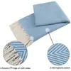 Cobertores Inyahome Cobertores para ambientes externos com design espinha de peixe Cobertor macio e chique com franja decorativa leve para cama R230615