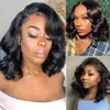 Short Bob Natural Body Wave Wigs Glueless Lace Closure For Black Women Pre-plucked 10-14 Inches Wavy