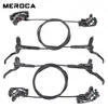 브레이크 자전거 브레이크 Meroca M4 자전거 MTB 브레이크 유압 디스크 160mm 로터 MTB 오일 4 피스톤 부품 사이클링 230614