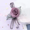 Charmarmband Silk Roses White Wrist Corsage Flowers For Bridesmaids Flower Armband Pink Bridal Sisters Wedding Accessories