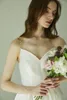 Wedding Dress Satin Sleeveless Sweet-heart Plus Size For Women Princess Simple Plain Zips Beach Bridal A-line