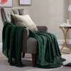 Couvertures Inyahome Plaid Throw Blanket Couverture décorative texturée douce et confortable avec pompon pour canapé-lit et maison R230615