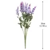 Gedroogde bloemen Frankrijk Fancy Romantic Provence Lavendel Artificial Purple White Nieuwheid Design Silk Bloem voor trouwhuisdecoratie