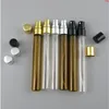 24 x 10 ml Travel Mini Amber Glass Parfymflaska med aluminium Sprayer 10cc Clear Refillable Atomizer Fragrance BottleHigh Qty Bsmcc