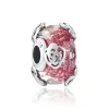 لسحر Pandora أصيلة 925 حبات فضية تتدفق الفراشة زهرة Murano Glass حبة