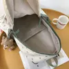 Mochila Escolar Moda Senhora Kawaii Padrão Bolsa De Nylon Na Moda Fêmea Laptop Fofa Mochila De Flanela Viagem Mulheres Estudante Menina Faculdade