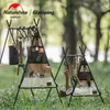 Handgereedschap Ultralight 156g Driehoek Opslag Canvas Tas Rack Side Multi Pocket Opknoping Gelaagde Camping Accessoires 230614