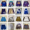 2023 All Team Just Don Taschen-Basketball-Shorts, Retro-Sport, blaugrüne Hip-Pop-Hose mit Taschen-Reißverschluss, Jogginghose, genähte Fußball-Baseball-Shorts