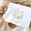 Outros suprimentos para festas de eventos Casamento personalizado Livro de visitas branco Personalizado Elegante Sr. e Sra.