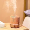 Humidifiers 180ML Wood Grain Aromatherapy Ultrasonic Cool Air Humidifier USB Essential Diffuser with LED Lamp For Home Room Fragrance