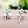 Witte Magnolia Oorknopjes voor Pandora Real Sterling Silver Party Sieraden ontwerper Oorbel Voor Vrouwen Meisjes Zusters Gift Luxe Bloem oorbellen met Originele Doos