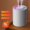 Umidificadores 5L Grande Capacidade Umidificador Bico Pulverizador USB Home Office Air Freshener Colorido Luz Hidratante