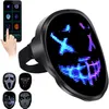 Party Masks LED Illuminated Mask with Bluetooth Programmable Diy Personalized Party Mask Masquerade Party Cosplay Cool Mask Easter Gifts 230614