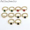 Hoop Huggie 10Pairs Vintage Colorful CZ Crystal Hoop Earring for Women Classic Green Red Blue Clear Round Zircon Earrings Fashion Jewelry 230614