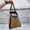 Weave Shopping Bags Canvas Tote Bag Straw Women Handbags Vacation Beach Bags Casual Totes Open Purse Large Capacity Light Pouch High Quality Letter Print Wholesale