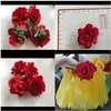 Brooches SZanbana 4 Pack Handmade Fabric Rose Hair Flowers Clips Hairpin Brooch For Clothing Headbands Hats Handbags Clip