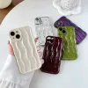 Custodie per cellulari Girly Women Water Ripple Luxury Pattern Curly Wave Custodia morbida per iPhone 15 14 Plus 13 12 mini 11 Pro Max