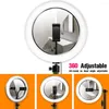 Cabeças de Flash 10 Polegada LED Selfie Ring Light Profissional USB Lâmpada Pography Po Com Suporte para Telefone 1.2M Tripé Suporte para Maquiagem