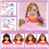 Beauty Fashion Children's Makeup Toy Princess DIY Head Mannequin Set Multi Style Hairstyle Doll Girl Toy Hair Dress Up Toy Gift For Girls 230614