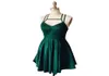 robe de retour en satin vert