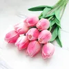 Fleurs décoratives 1 pc Tulipe Fleur Artificielle Real Touch Similation Bouquet PE Faux Plantes Pour La Décoration De Mariage Soie Maison Jardin Décor